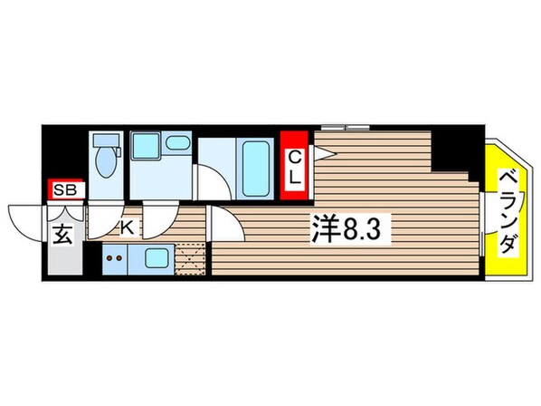 RELUXIA森下(303)の物件間取画像